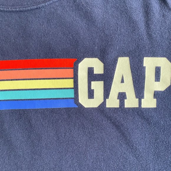Retro Style Gap Rainbow Cropped Sweatshirt Sz.M(women's) - Picture 2 of 5